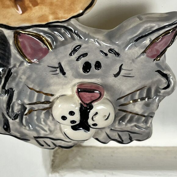 Vtg You Bring Out The Kitten In Me Blue Sky Ceramic Cat Wall Art Goldminc 2002 - Picture 9 of 16